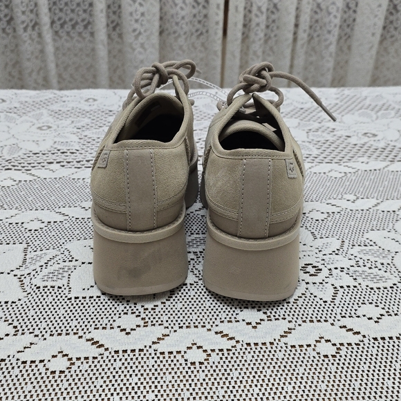 UGG Cityfunc Platform Suede Loafer Shoes Women’s 8.5 Mustard Tan Beige 1163010 - Picture 2 of 10